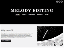 Tablet Screenshot of melodyediting.com